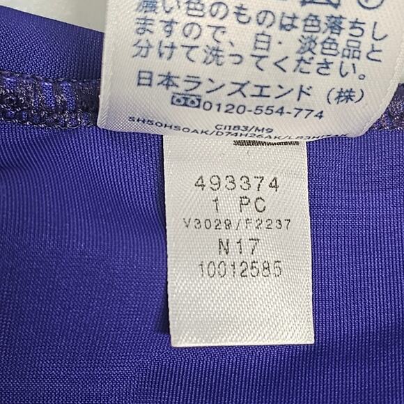 Lands' End SlenderSuit Wrap One Piece Swimsuit in Blackberry Women's Size 10 - Picture 8 of 9